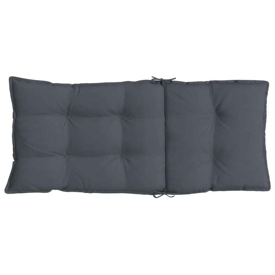 Highback Chair Cushions 2 pcs Anthracite Oxford Fabric