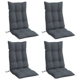 Highback Chair Cushions 4 pcs Anthracite Oxford Fabric