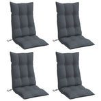 Highback Chair Cushions 4 pcs Anthracite Oxford Fabric