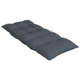 Highback Chair Cushions 4 pcs Anthracite Oxford Fabric - Rear View