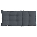 Highback Chair Cushions 6 pcs Anthracite Oxford Fabric - Close-Up Angle