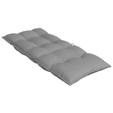 Highback Chair Cushions 2 pcs Grey Oxford Fabric - Rear View