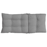 Highback Chair Cushions 2 pcs Grey Oxford Fabric - Close-Up Angle