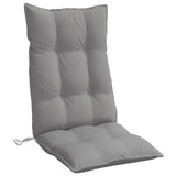 Highback Chair Cushions 4 pcs Grey Oxford Fabric - 45-Degree Angle