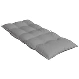 Highback Chair Cushions 6 pcs Grey Oxford Fabric - Rear View
