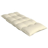 Highback Chair Cushions 2 pcs Cream Oxford Fabric - Rear View