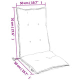 Highback Chair Cushions 2 pcs Cream Oxford Fabric - Extra Image