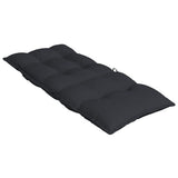 Highback Chair Cushions 2 pcs Black Oxford Fabric