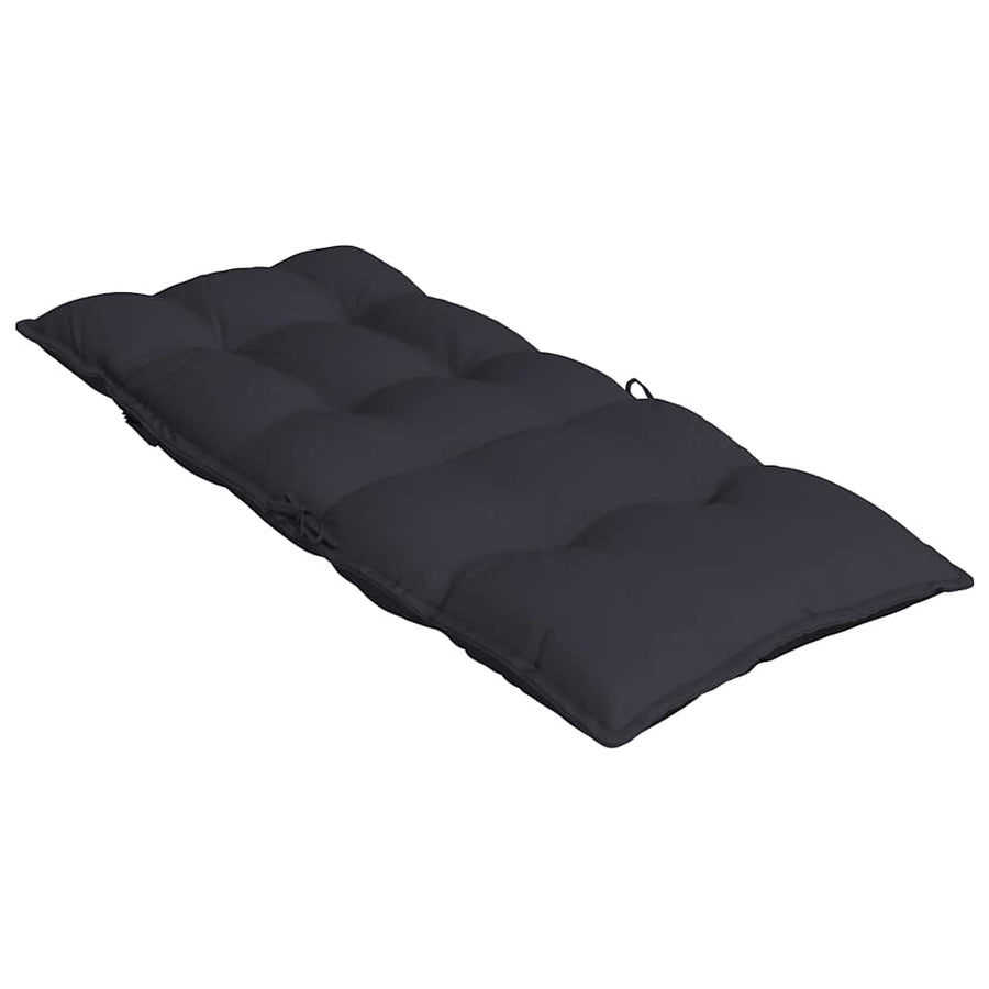 Highback Chair Cushions 2 pcs Black Oxford Fabric