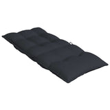 Highback Chair Cushions 6 pcs Black Oxford Fabric - Rear View
