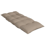 Highback Chair Cushions 2 pcs Taupe Oxford Fabric - Rear View