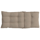 Highback Chair Cushions 4 pcs Taupe Oxford Fabric