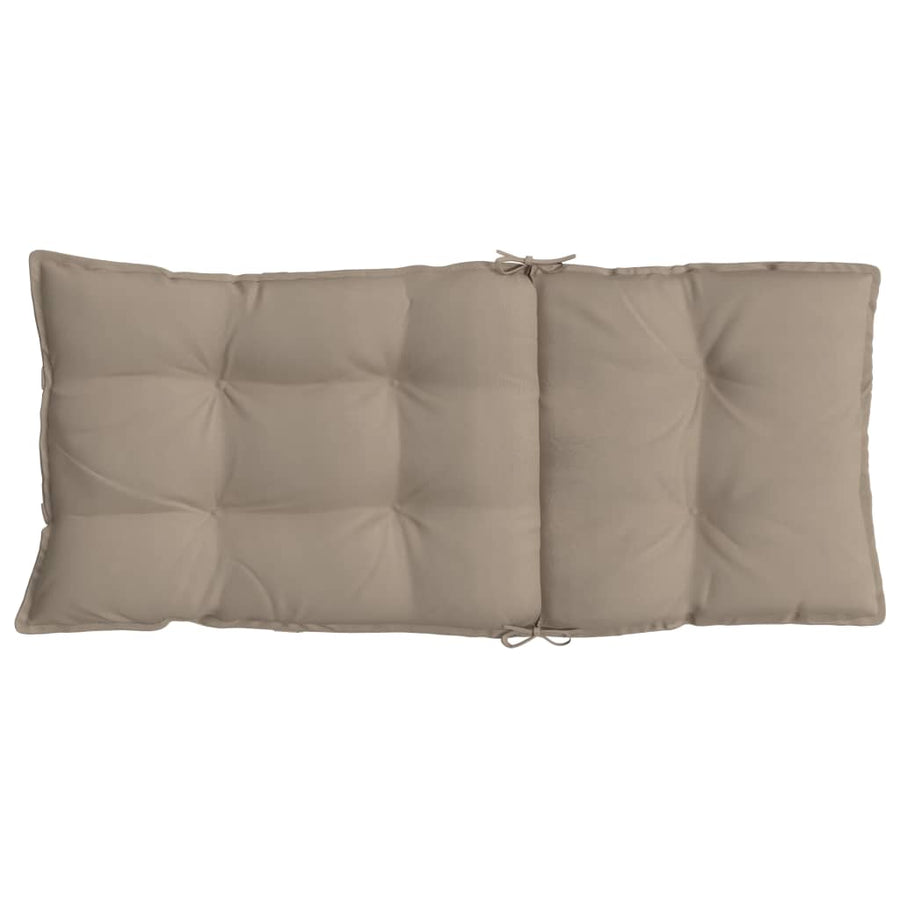 Highback Chair Cushions 4 pcs Taupe Oxford Fabric