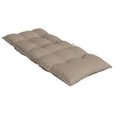 Highback Chair Cushions 6 pcs Taupe Oxford Fabric - Rear View