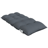 Lowback Chair Cushions 4 pcs Anthracite Oxford Fabric - Rear View