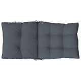 Lowback Chair Cushions 4 pcs Anthracite Oxford Fabric - Close-Up Angle