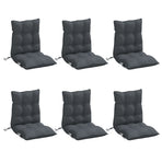 Lowback Chair Cushions 6 pcs Anthracite Oxford Fabric