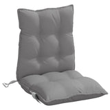Lowback Chair Cushions 2 pcs Grey Oxford Fabric - 45-Degree Angle