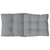 Lowback Chair Cushions 2 pcs Grey Oxford Fabric - Close-Up Angle