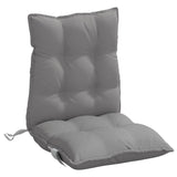 Lowback Chair Cushions 4 pcs Grey Oxford Fabric - 45-Degree Angle