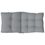 Lowback Chair Cushions 6 pcs Grey Oxford Fabric - Close-Up Angle