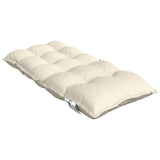 Lowback Chair Cushions 2 pcs Cream Oxford Fabric - Rear View