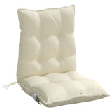 Lowback Chair Cushions 6 pcs Cream Oxford Fabric - 45-Degree Angle