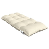 Lowback Chair Cushions 6 pcs Cream Oxford Fabric - Rear View