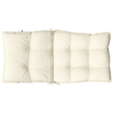 Lowback Chair Cushions 6 pcs Cream Oxford Fabric