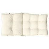 Lowback Chair Cushions 6 pcs Cream Oxford Fabric - Close-Up Angle
