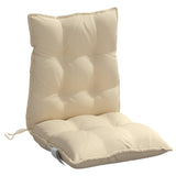 Lowback Chair Cushions 6 pcs Beige Oxford Fabric - 45-Degree Angle