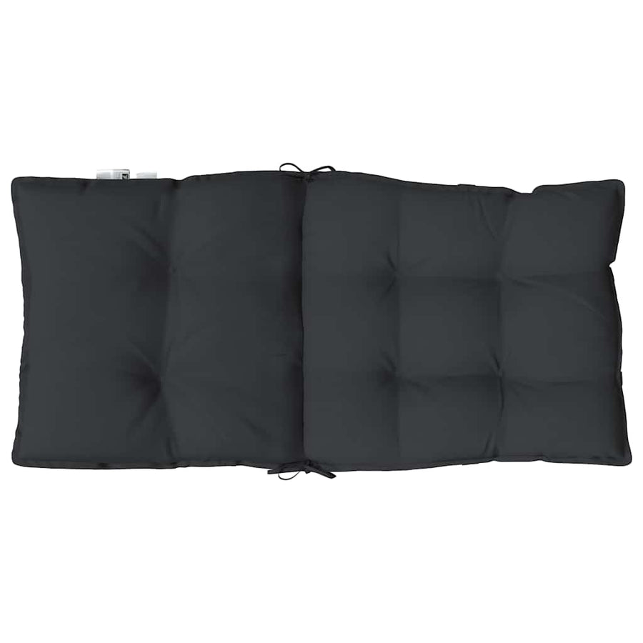 Lowback Chair Cushions 2 pcs Black Oxford Fabric