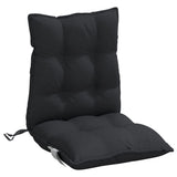 Lowback Chair Cushions 4 pcs Black Oxford Fabric - 45-Degree Angle
