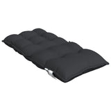 Lowback Chair Cushions 4 pcs Black Oxford Fabric - Rear View