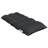 Lowback Chair Cushions 6 pcs Black Oxford Fabric - Rear View