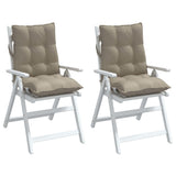 Lowback Chair Cushions 2 pcs Taupe Oxford Fabric