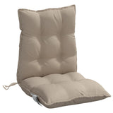 Lowback Chair Cushions 2 pcs Taupe Oxford Fabric - 45-Degree Angle