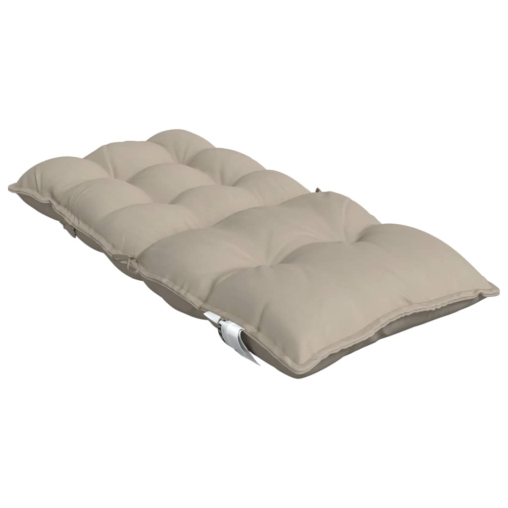 Lowback Chair Cushions 2 pcs Taupe Oxford Fabric