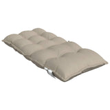 Lowback Chair Cushions 2 pcs Taupe Oxford Fabric - Rear View