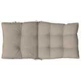 Lowback Chair Cushions 2 pcs Taupe Oxford Fabric