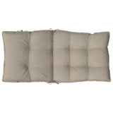 Lowback Chair Cushions 4 pcs Taupe Oxford Fabric - Close-Up Angle