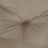 Lowback Chair Cushions 4 pcs Taupe Oxford Fabric - Low Angle