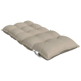 Lowback Chair Cushions 6 pcs Taupe Oxford Fabric - Rear View