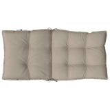 Lowback Chair Cushions 6 pcs Taupe Oxford Fabric - Close-Up Angle