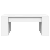 Coffee Table White 102x55x42 cm Engineered Wood - Top-Down View