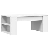 Coffee Table White 102x55x42 cm Engineered Wood - Rear View