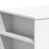 Coffee Table White 102x55x42 cm Engineered Wood - Close-Up Angle
