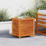 Garden Storage Box with Louver 60x50x56 cm Solid Wood Acacia - Side View