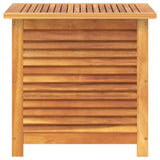 Garden Storage Box with Louver 60x50x56 cm Solid Wood Acacia - Rear View