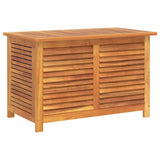 Garden Storage Box with Louver 90x50x56 cm Solid Wood Acacia - Front View